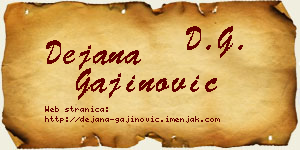 Dejana Gajinović vizit kartica